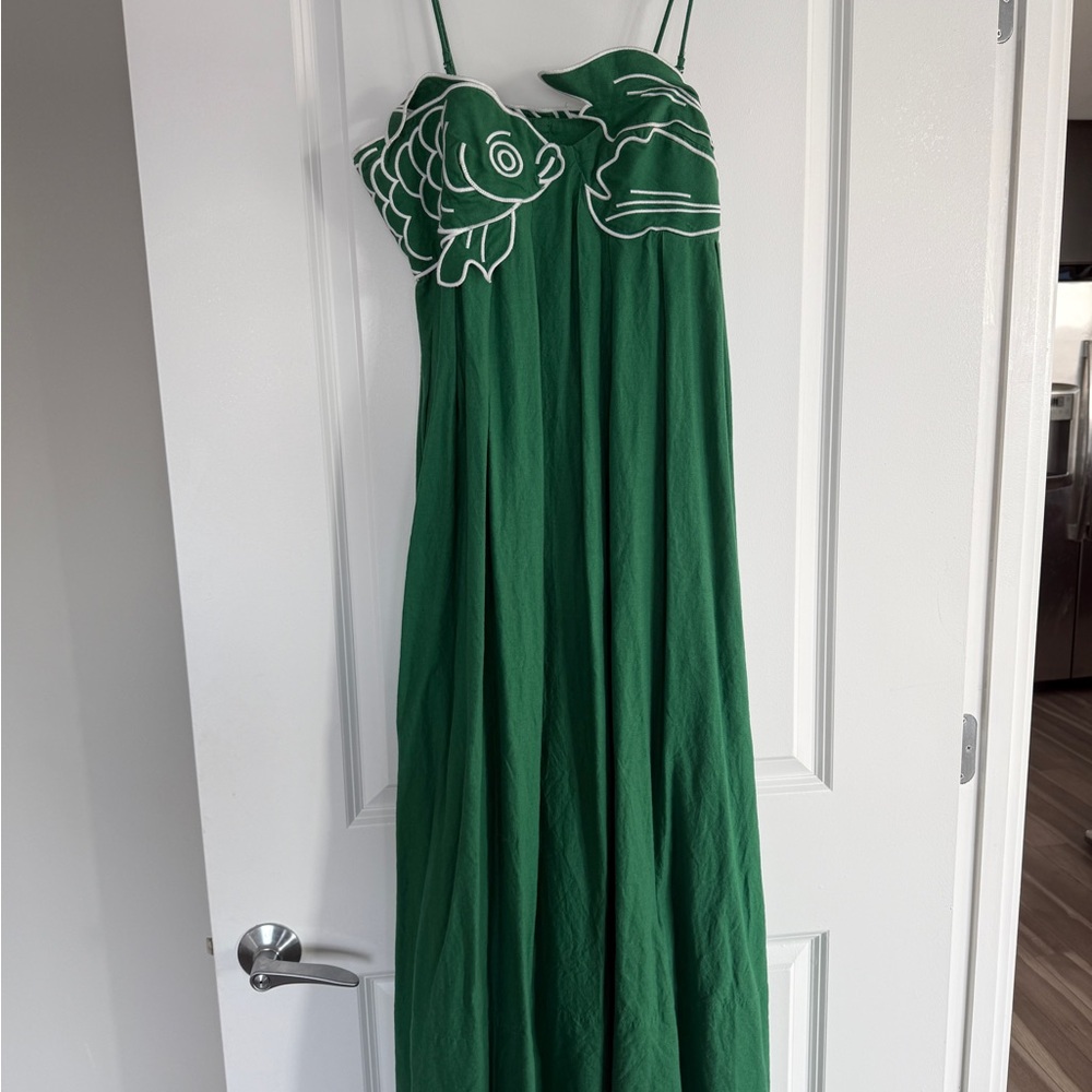 FARM Rio Green Fish Maxi Dress